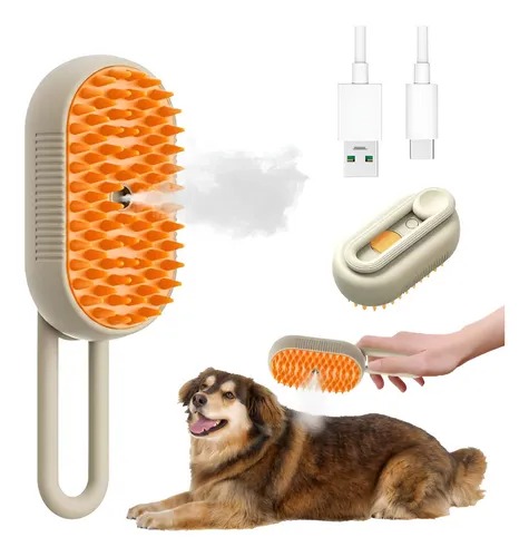 Cepillo con vapor recargable para animales