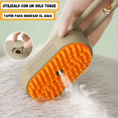 Cepillo con vapor recargable para animales